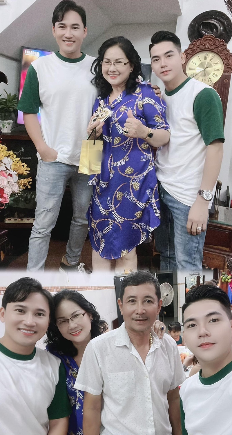  
Gia đình cực kì thân thiết với Hà Trí Quang và Thanh Đoàn. (Ảnh: Facebook Đỗ Hà Trí Quang)