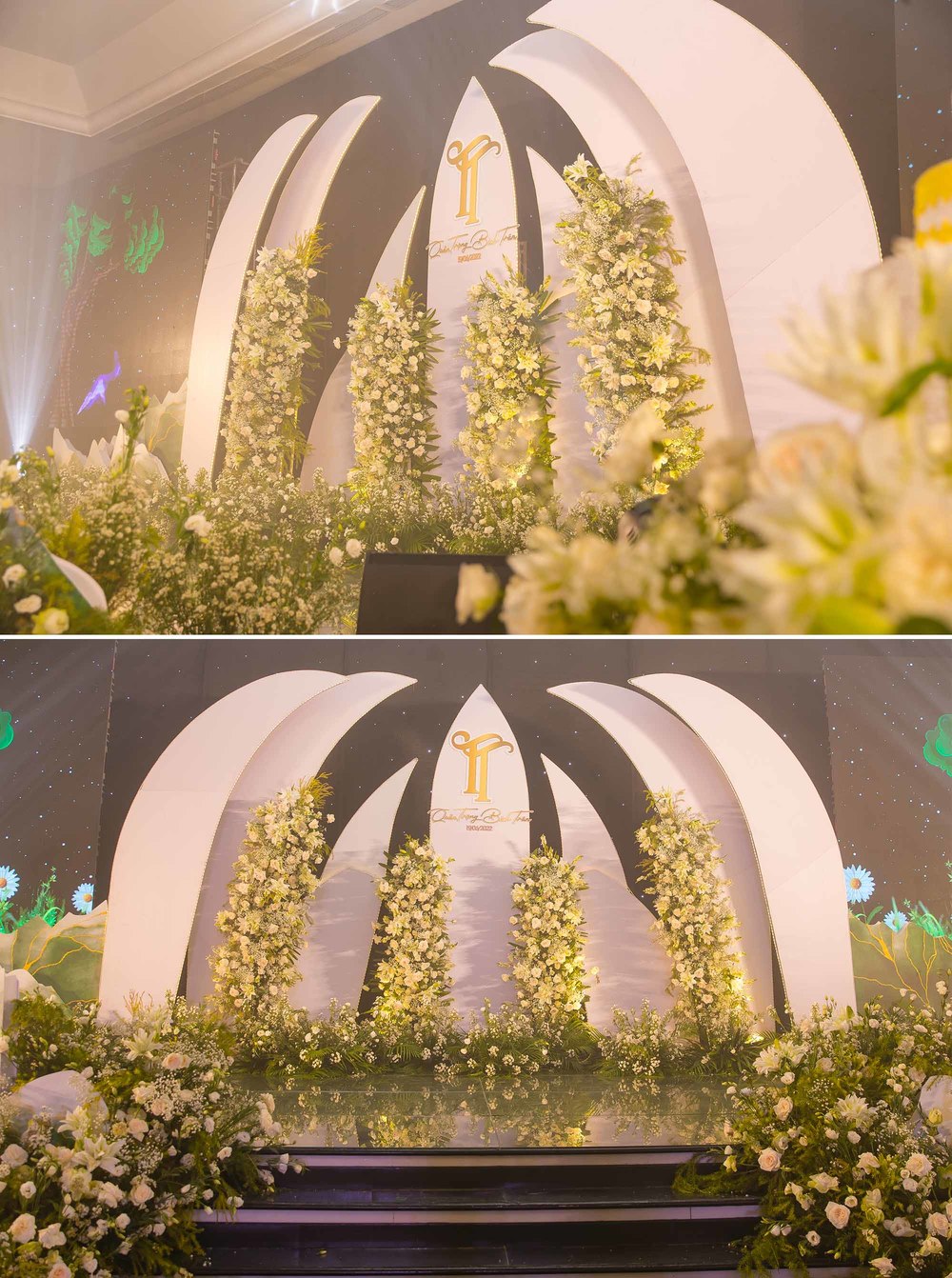  
Không gian đám cưới đầy lãng mạn của vợ chồng Hồ Bích Trâm, rất nhiều hoa tươi được trang trí. (Ảnh: Lê Huy) - Tin sao Viet - Tin tuc sao Viet - Scandal sao Viet - Tin tuc cua Sao - Tin cua Sao