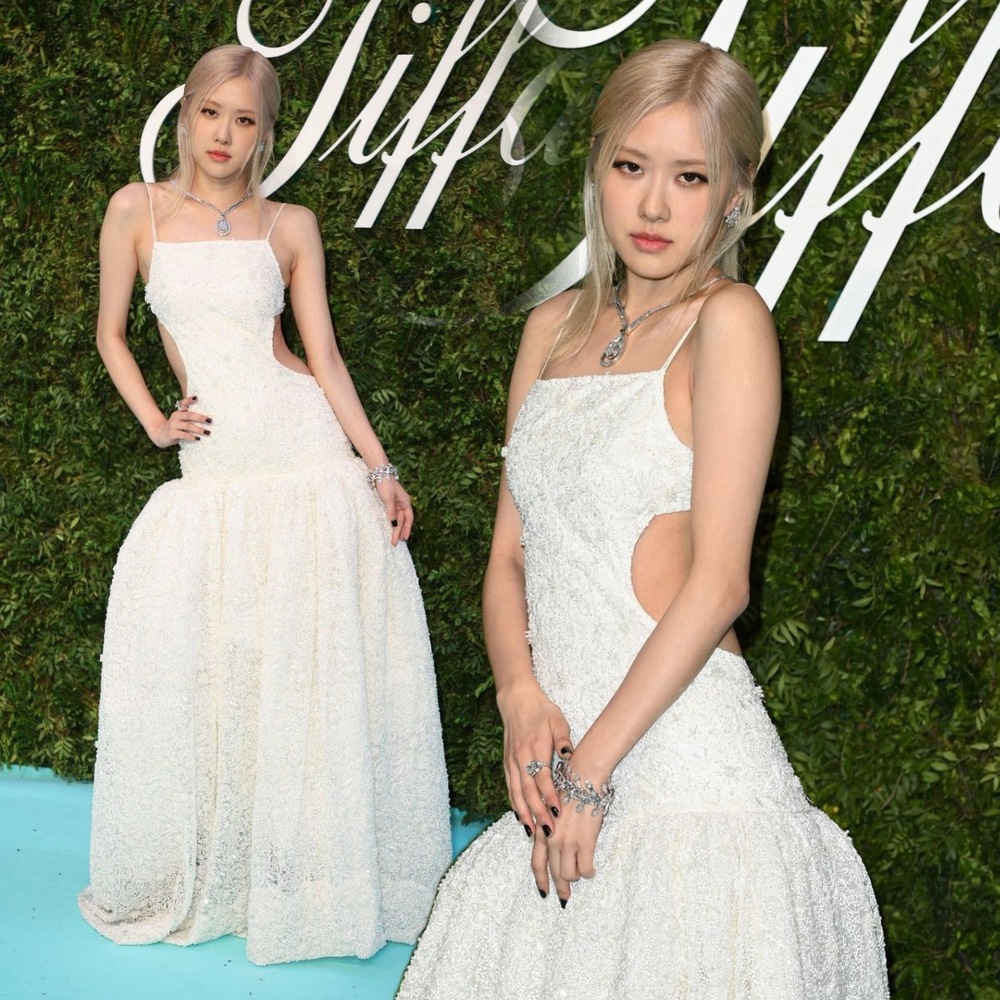  
Hình ảnh đã qua chỉnh sửa của Rosé tại sự kiện Tiffany & Co. (Ảnh: Twitter @artisticrozay)