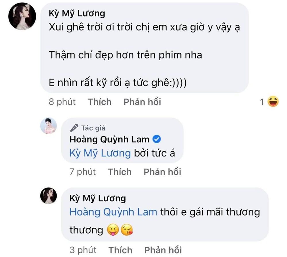  
Lương Mỹ Kỳ lên tiếng bênh vực sao nữ Luật trời. (Ảnh: Chụp màn hình Facebook Hoàng Quỳnh Lam)