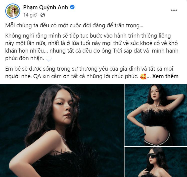 Phạm Quỳnh Anh thẳng thắn đáp trả bình luận công kích về việc mang bầu