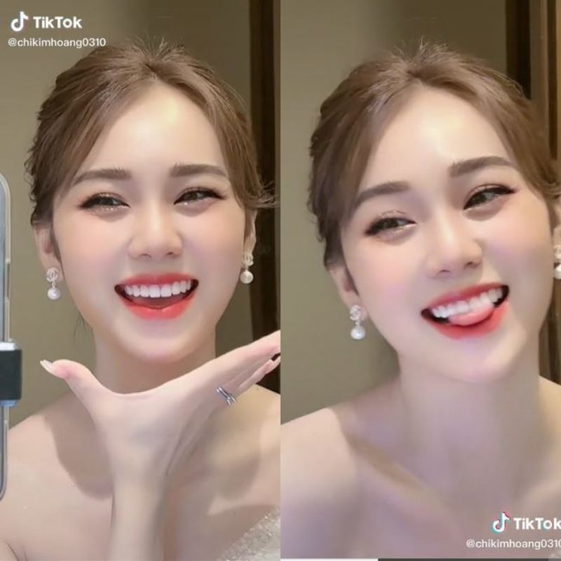  
Cô nàng được yêu mến nhờ tính cách đáng yêu, hóm hỉnh. (Ảnh: Chụp màn hình TikTok @chikimhoang0310)