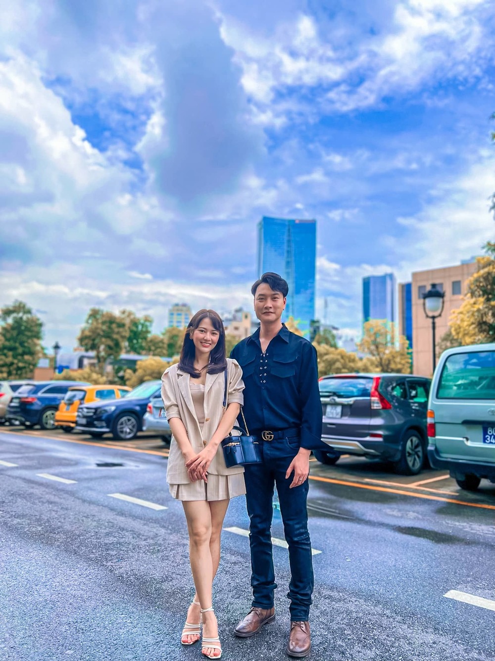 Vũ Việt Hoa và Trọng Lân gặp gỡ làm khán giả nhớ về vai diễn của cả hai trong Cô Gái Nhà Người Ta. (Ảnh: FB Vũ Việt Hoa)