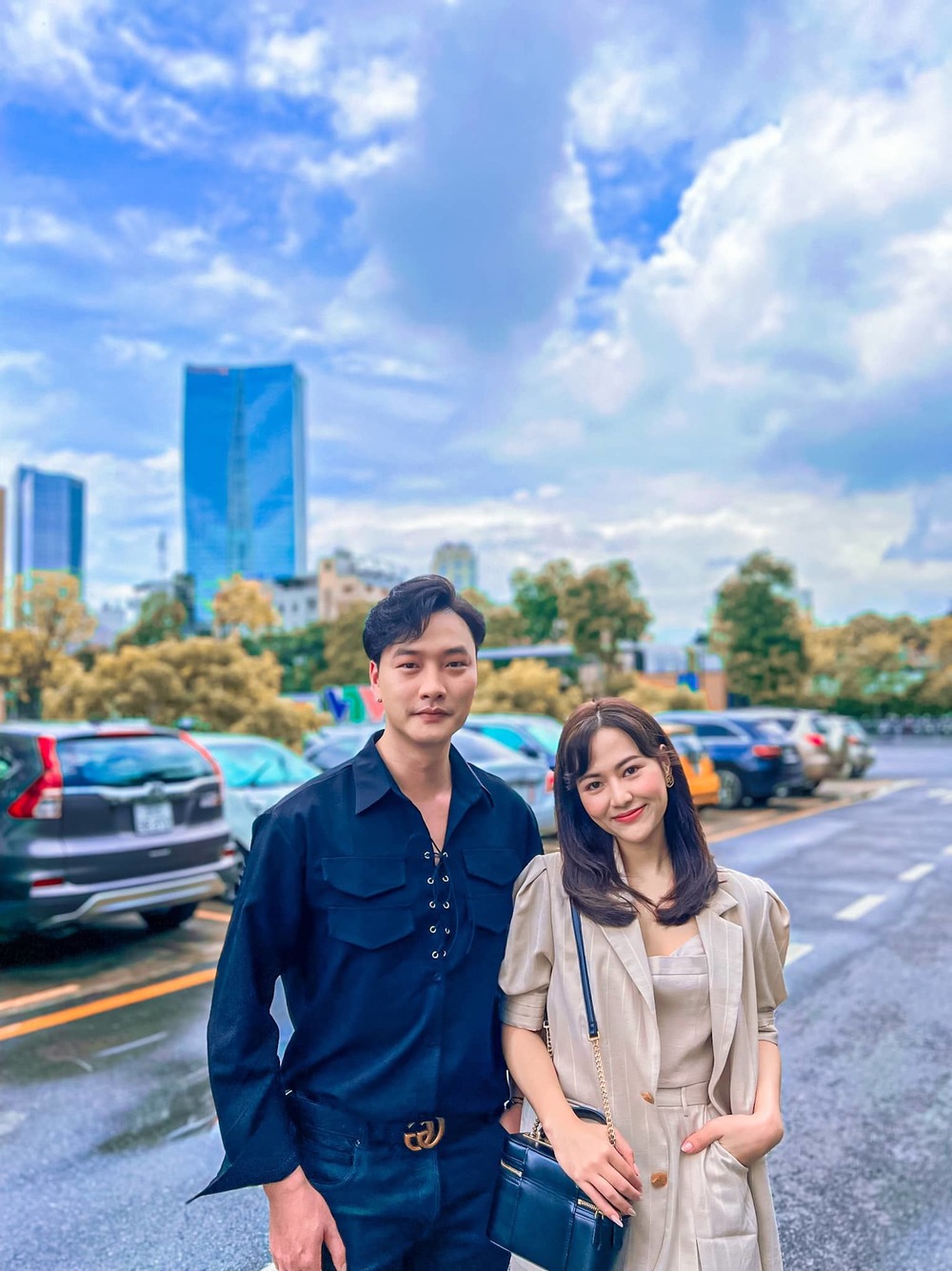 Việt Hoa - Trọng Lân bất ngờ gặp lại nhau. (Ảnh: FB Vũ Việt Hoa)