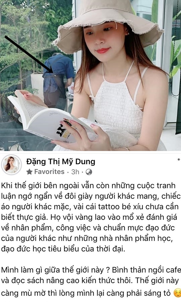  Cô thể hiện quan điểm của mình trên mạng xã hội. (Ảnh: Chụp màn hình FB Đặng Thị Mỹ Dung)