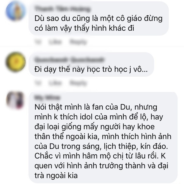  Một số quan điểm của khán giả không đồng tình khi người đẹp diện đồ gợi cảm và xăm hình cá tính. (Ảnh: FB Đặng Thị Mỹ Dung)