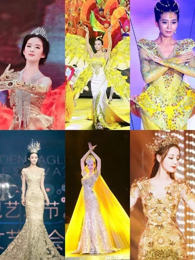  
Dàn Nữ thần Kim Ưng trong lịch sử Lễ trao giải Kim Ưng. (Ảnh: Baidu)