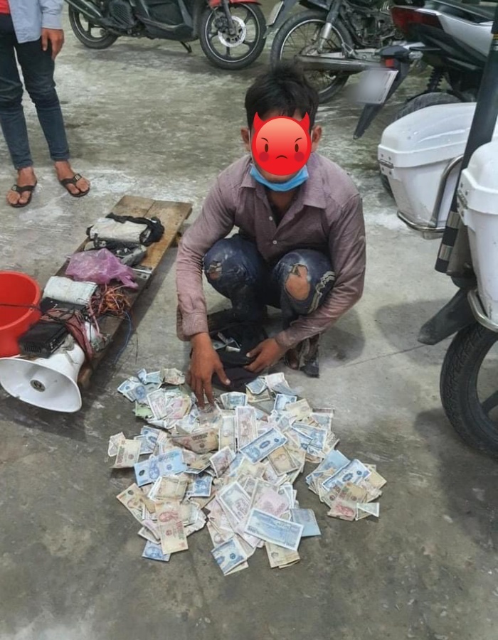  
Số tiền mà T thu được. (Ảnh: FB K.T)