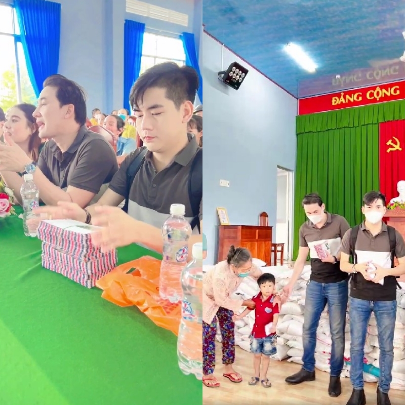 Hà Trí Quang và Thanh Đoàn cảm động trước tình cảm mà người dân Đồng Tháp dành cho mình. (Ảnh: Facebook Thanh Đoàn Shop)
Hà Trí Quang và Thanh Đoàn cảm động trước tình cảm mà người dân Đồng Tháp dành cho mình. (Ảnh: Facebook Thanh Đoàn Shop)