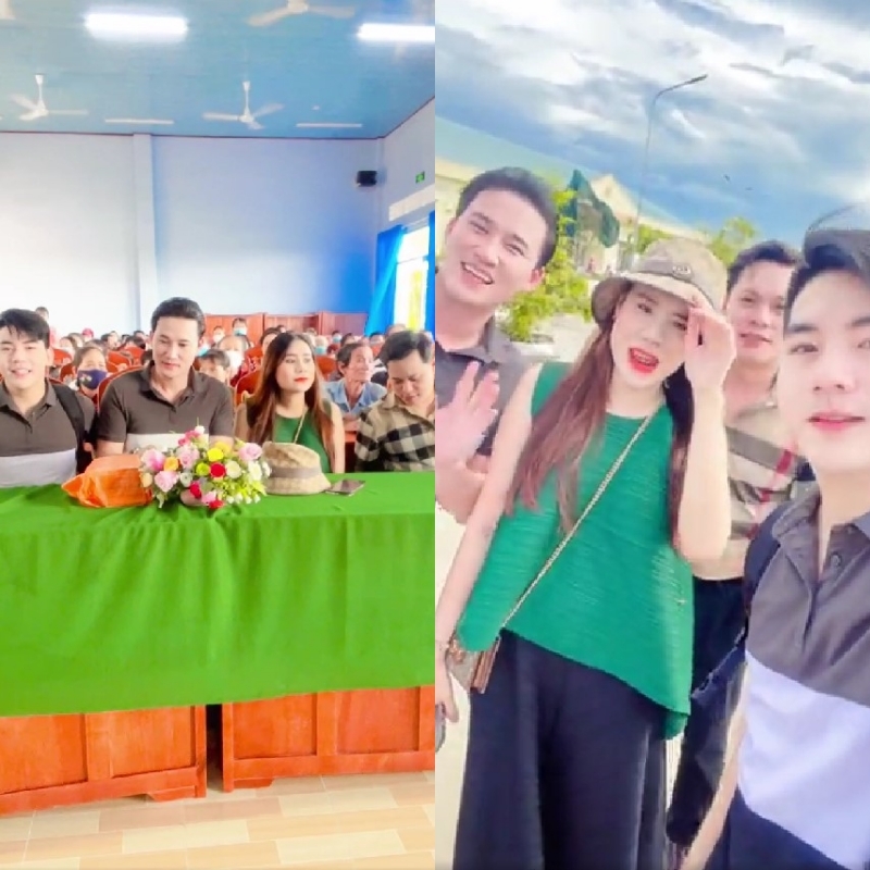Cả hai diện đồ đôi mọi lúc mọi nơi, ngay cả khi đi làm từ thiện. (Ảnh: Facebook Thanh Đoàn Shop)
Cả hai diện đồ đôi mọi lúc mọi nơi, ngay cả khi đi làm từ thiện. (Ảnh: Facebook Thanh Đoàn Shop)
