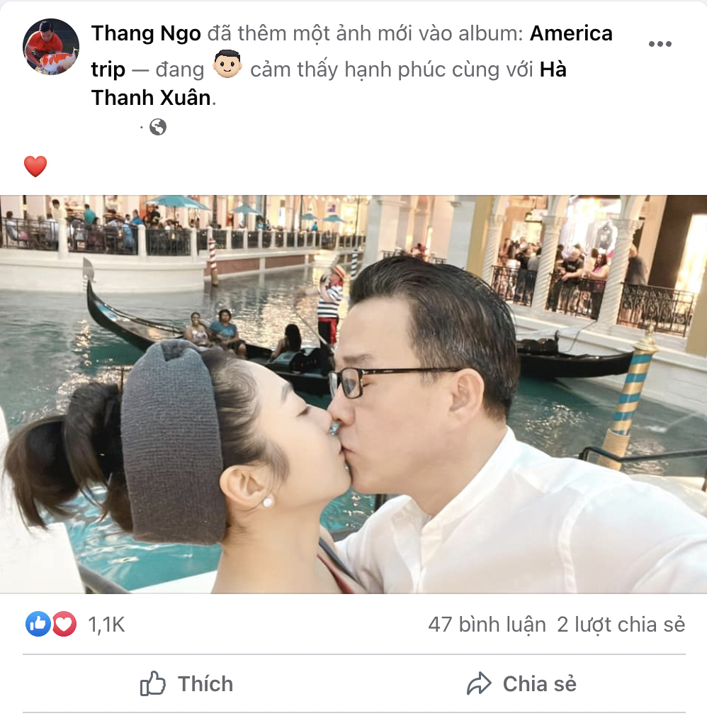  
Vợ chồng "vua cá Koi" khoe ảnh ngọt ngào nhưng phải khóa bình luận để tránh "bão". (Ảnh: FB Thang Ngo) - Tin sao Viet - Tin tuc sao Viet - Scandal sao Viet - Tin tuc cua Sao - Tin cua Sao