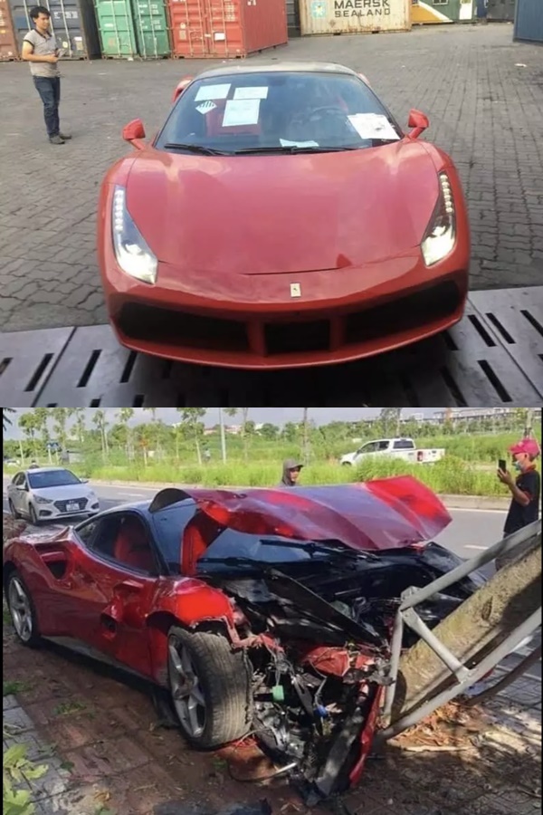 
Hình ảnh chiếc xe khi anh H. mới mua (ảnh trên) và khi gặp sự cố (ảnh dưới). (Ảnh: Vietnamnet)