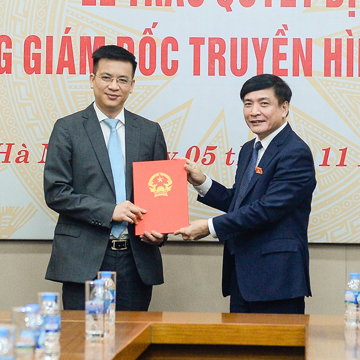  
BTV Quang Minh được bổ nhiệm làm Tổng Giám đốc Truyền hình Quốc hội. (Ảnh: Quốc Hội)