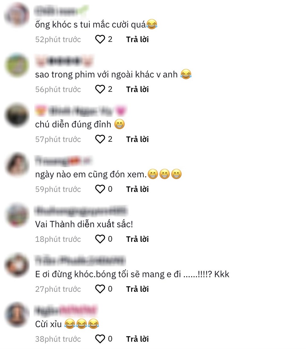    Khán giả bày tỏ sự thích thú trước màn phản ứng hóm hỉnh của Huỳnh Đông. (Ảnh: Chụp màn hình TikTok @nguyenaichau)