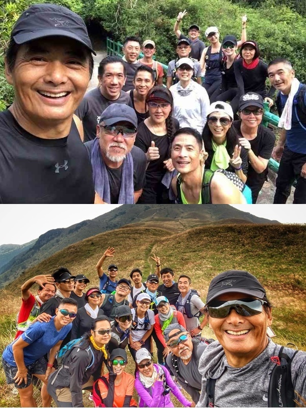    Châu Nhuận Phát thường xuyên leo núi, chạy bộ cùng với bạn bè và gia đình. (Ảnh: Baidu)