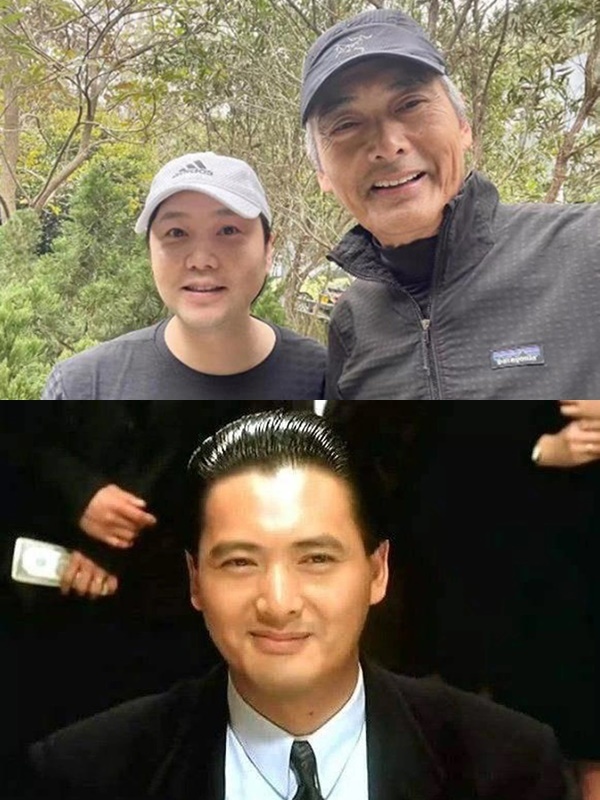    Nam tài tử hiện tại lộ rõ vẻ già nua, mái tóc bạc trắng, thời gian đã lấy đi vẻ ngoài điển trai của Châu Nhuận Phát. (Ảnh: Sina)