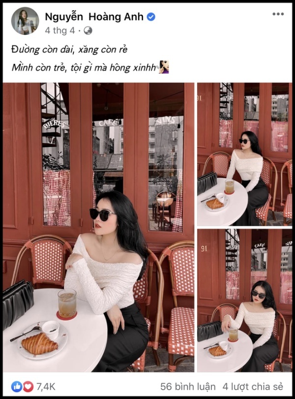  
Hoàng Anh Ốc đang kinh doanh thời trang. (Ảnh: FB Nguyễn Hoàng Anh)