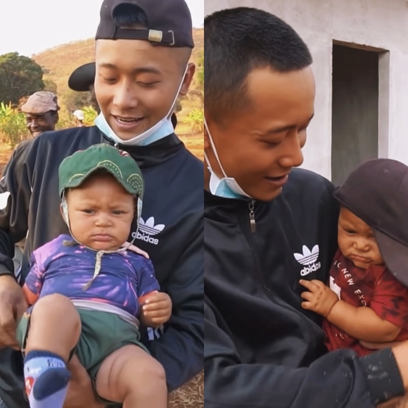  
Paulo được Quang Linh cưng chiều không kém Lôi Con. (Ảnh: Chụp màn hình YouTube Quang Linh Vlogs)