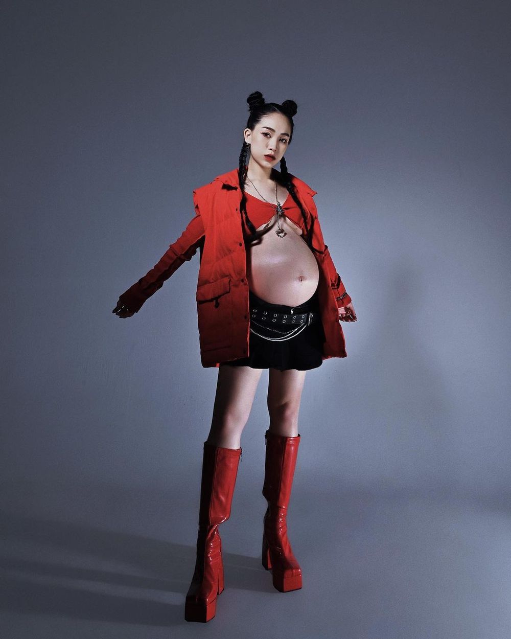    Thời điểm bầu bì cô cũng rất chịu chi khi thực hiện nhiều bộ ảnh ấn tượng. (Ảnh: IG joyce.pham1106)