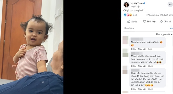    Mái tóc của bé Moon nhận được nhiều chú ý.  - Tin sao Viet - Tin tuc sao Viet - Scandal sao Viet - Tin tuc cua Sao - Tin cua Sao