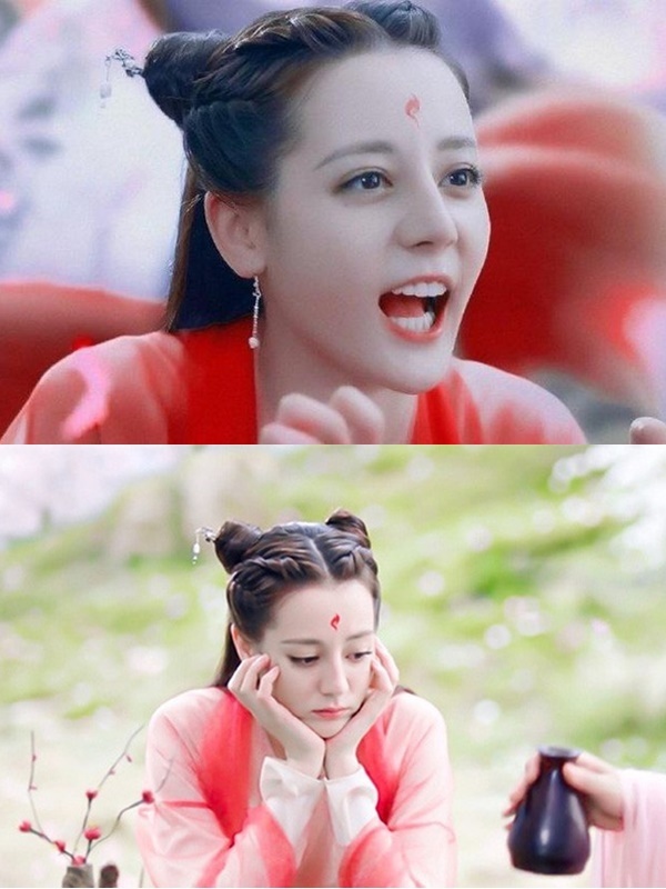    Tính cách của Phượng Cửu rất "nhí nhố" nên để kiểu tóc này hoàn toàn hợp với cô. (Ảnh: Weibo)