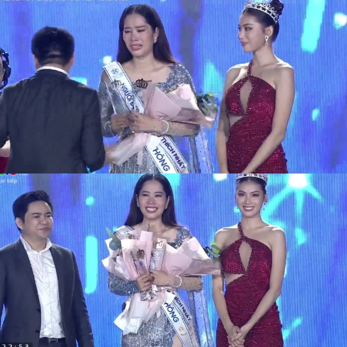    Dù không giành được vương miện nhưng Nam Em vẫn giành 2 giải phụ. (Ảnh: Facebook Miss World Vietnam)