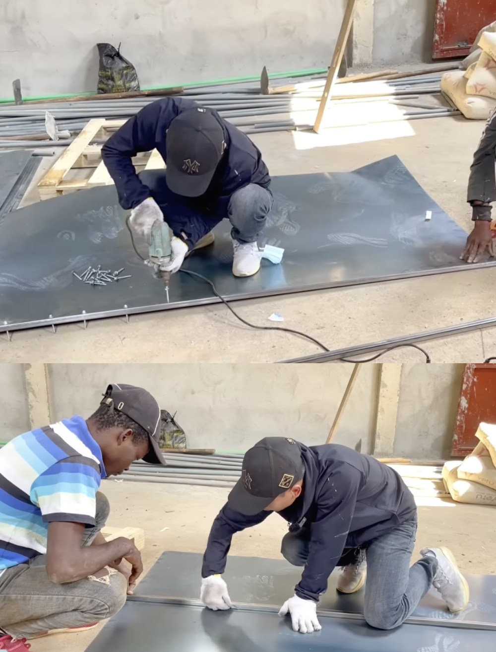  Mọi công đoạn đều được Quang Linh Vlogs làm tỉ mỉ, cẩn thận. (Ảnh: YouTube Quang Linh Vlogs - Cuộc Sống ở Châu Phi)