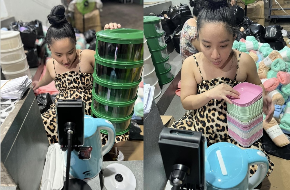  
Một ngày làm việc của cô bắt đầu bằng việc livestream bán hàng tần tảo. - Tin sao Viet - Tin tuc sao Viet - Scandal sao Viet - Tin tuc cua Sao - Tin cua Sao