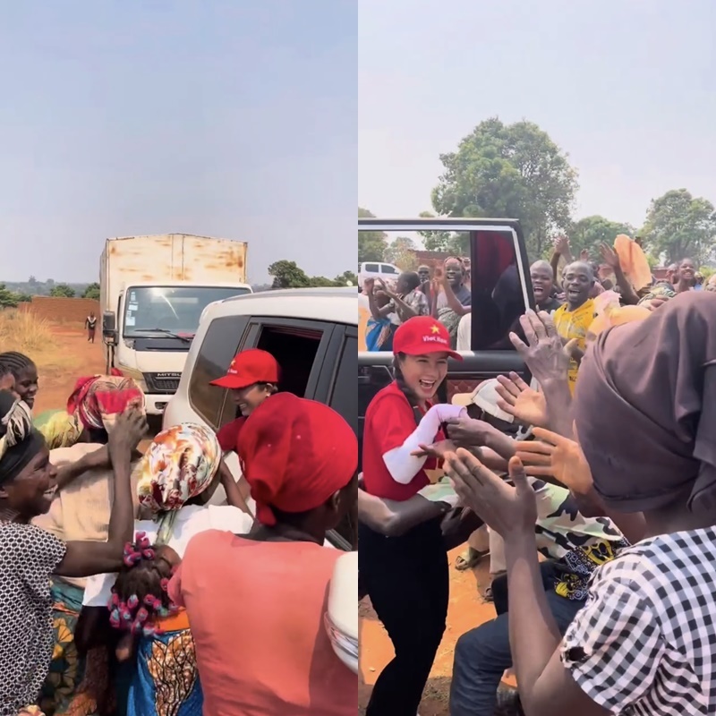  
Người địa phương chào đón Đức Nhân nhiệt tình hơn rất nhiều. (Ảnh: Chụp màn hình FB Lê Thị Đức Nhân)