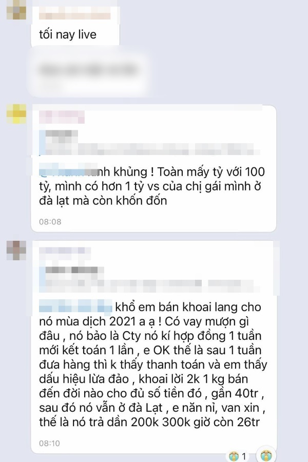  
Ngay cả tiền khoai lang của bà con nông dân cô gái này cũng lừa luôn. (Ảnh: FB Nhã Lê Analee)