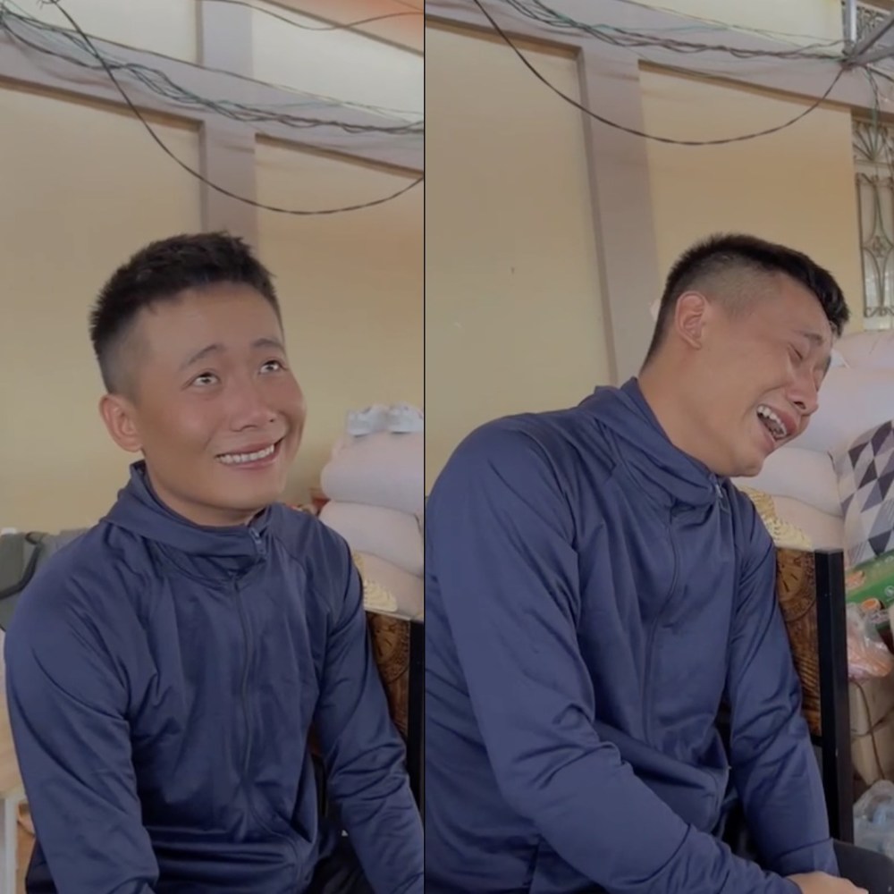  Màn diễn xuất "có 1-0-2" của Quang Linh Vlogs. (Ảnh: FB Vợ chồng Nhà Nhân JP)