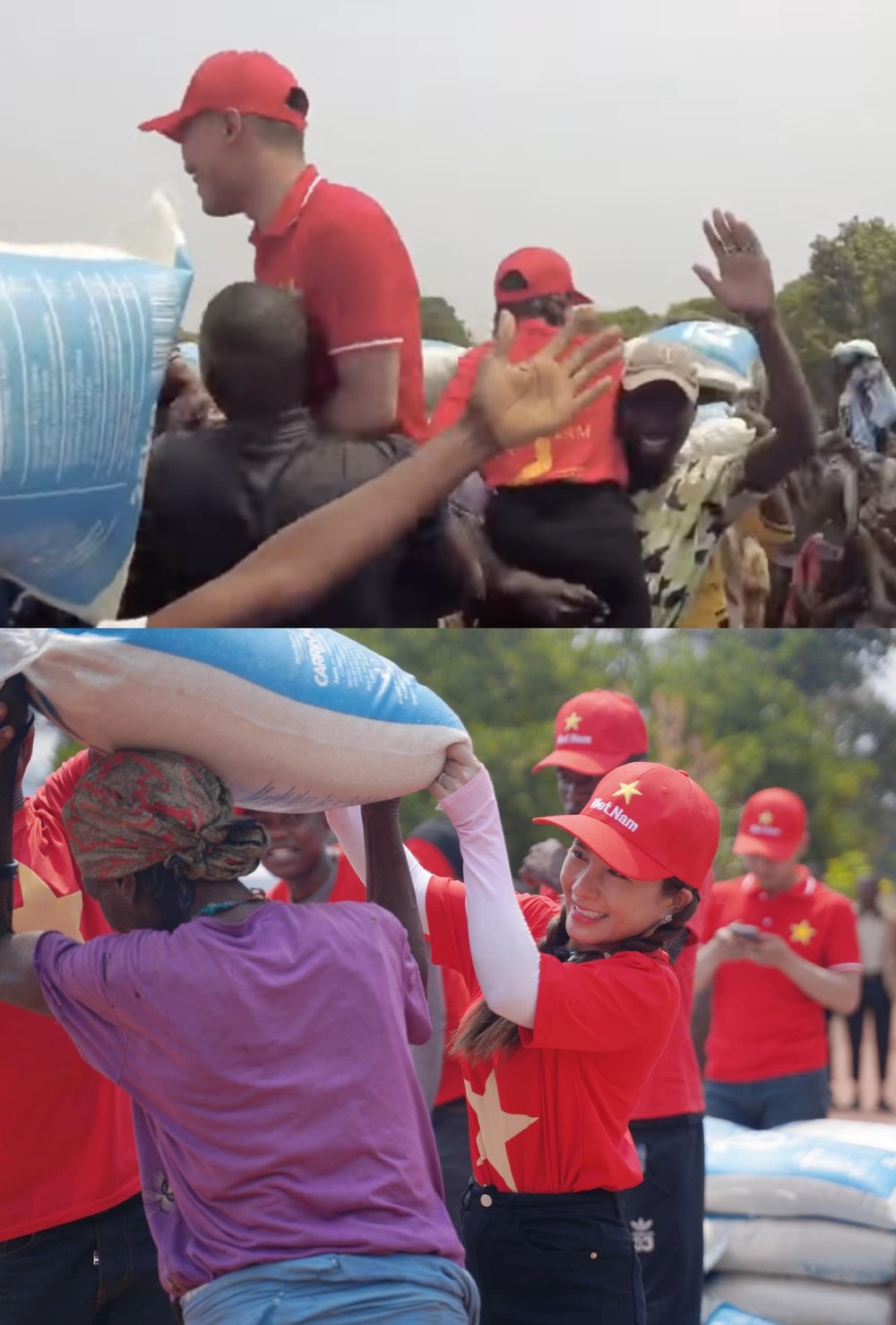  Hành động đẹp của Đức Nhân nhận được rất nhiều lời khen. (Ảnh: FB Vợ chồng Nhà Nhân JP)