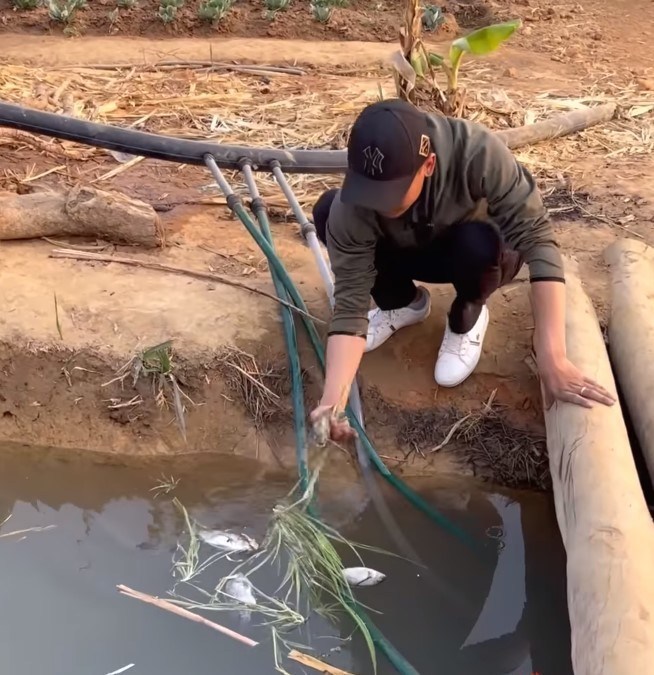  
Quang Linh từng gặp thất bại khi làm nông nghiệp tại châu Phi. (Ảnh: YouTube Quang Linh Vlogs - Cuộc Sống ở Châu Phi)