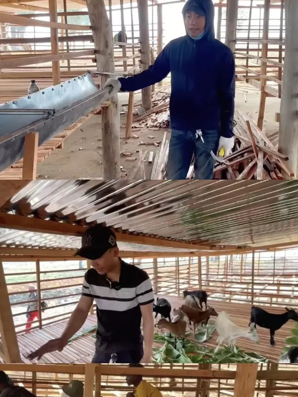  
Anh và các thành viên trong nhóm đã rất nỗ lực làm việc. (Ảnh: YouTube Quang Linh Vlogs - Cuộc Sống ở Châu Phi)