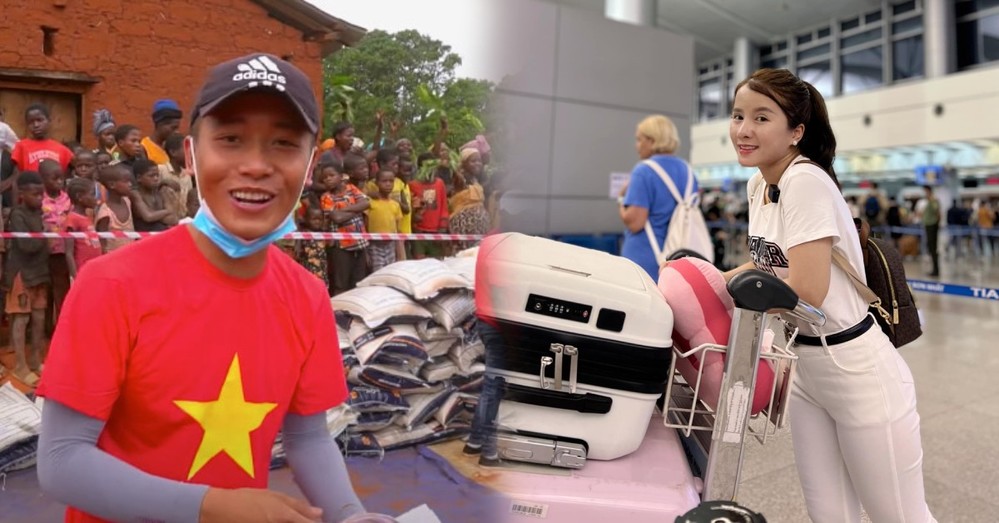  
Nhiều người cho rằng Bà Nhân Vlog đang "ké fame" Quang Linh. (Ảnh: Quang Linh Vlogs/ Lê Thị Đức Nhân)