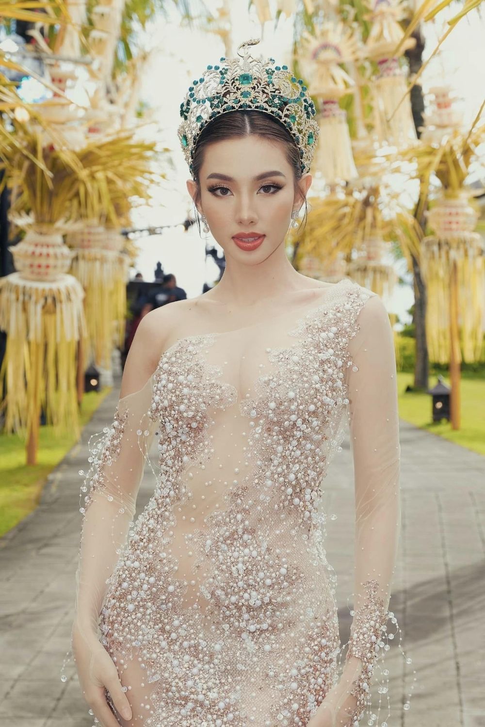  Diện mạo xinh đẹp của Thùy Tiên trước khi xuống biển. (Ảnh: Facebook Nguyễn Thúc Thùy Tiên)