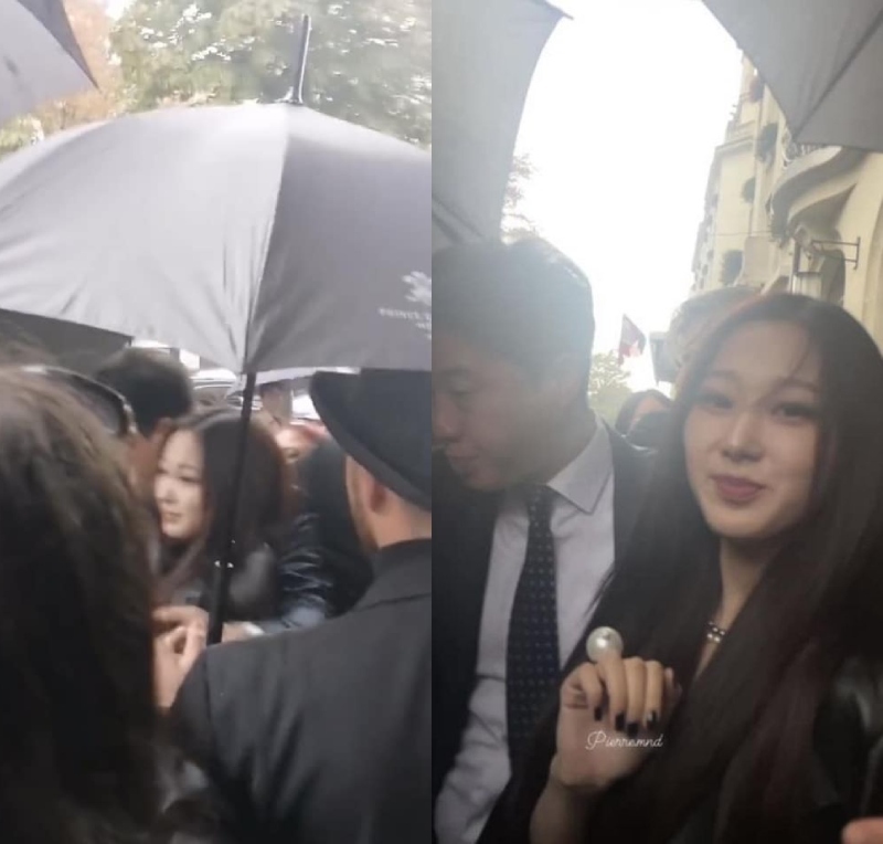    Giselle thân thiện chào người hâm mộ. (Ảnh: Koreaboo)