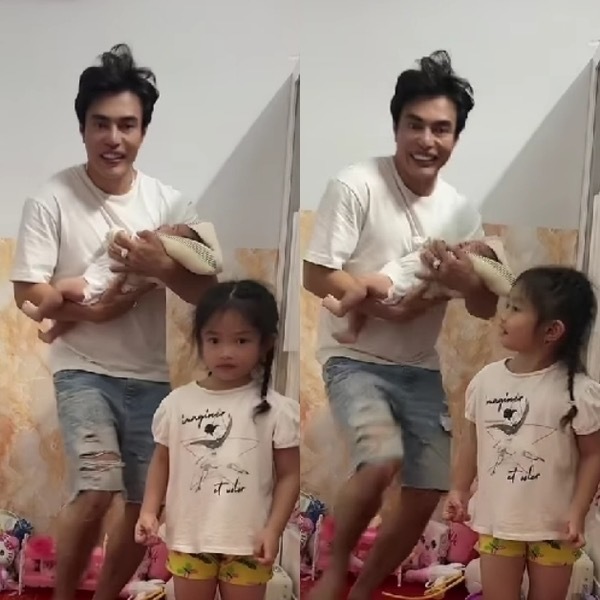  
Anh bế bồng quý tử. (Ảnh: FB Lê Dương Bảo Lâm) - Tin sao Viet - Tin tuc sao Viet - Scandal sao Viet - Tin tuc cua Sao - Tin cua Sao