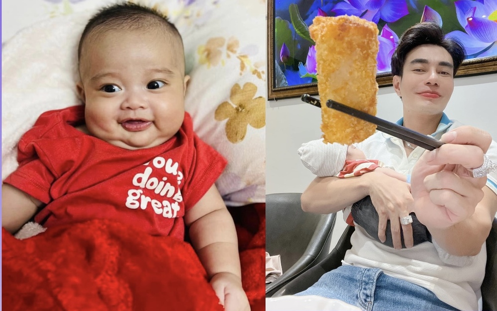  
Nhóc tỳ được xem là bản sao của bố khi đường nét gương mặt như đúc. (Ảnh: FB Lê Dương Bảo Lâm) - Tin sao Viet - Tin tuc sao Viet - Scandal sao Viet - Tin tuc cua Sao - Tin cua Sao