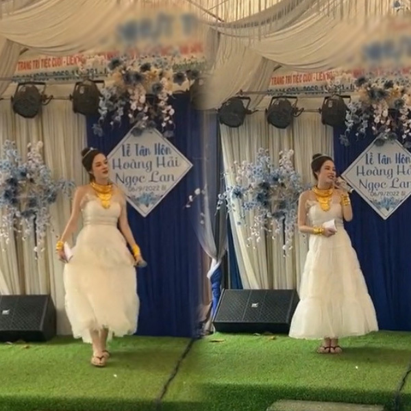  
Hào hứng góp vui trong hôn lễ. (Ảnh: Chụp màn hình TikTok K.)