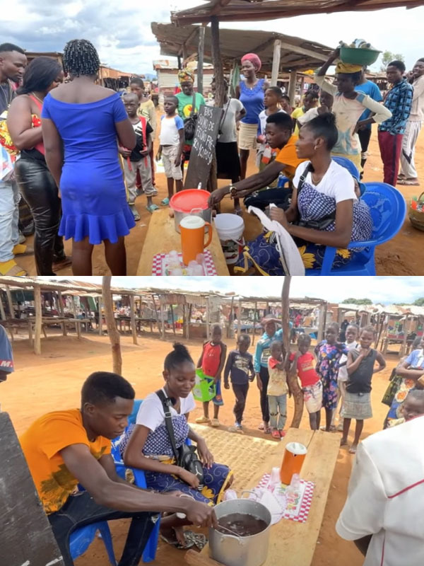  Khá thành công với món ăn mùa hè này. (Ảnh: Chụp màn hình YouTube Lindo Vlogs - Cuộc Sống ở Châu Phi)