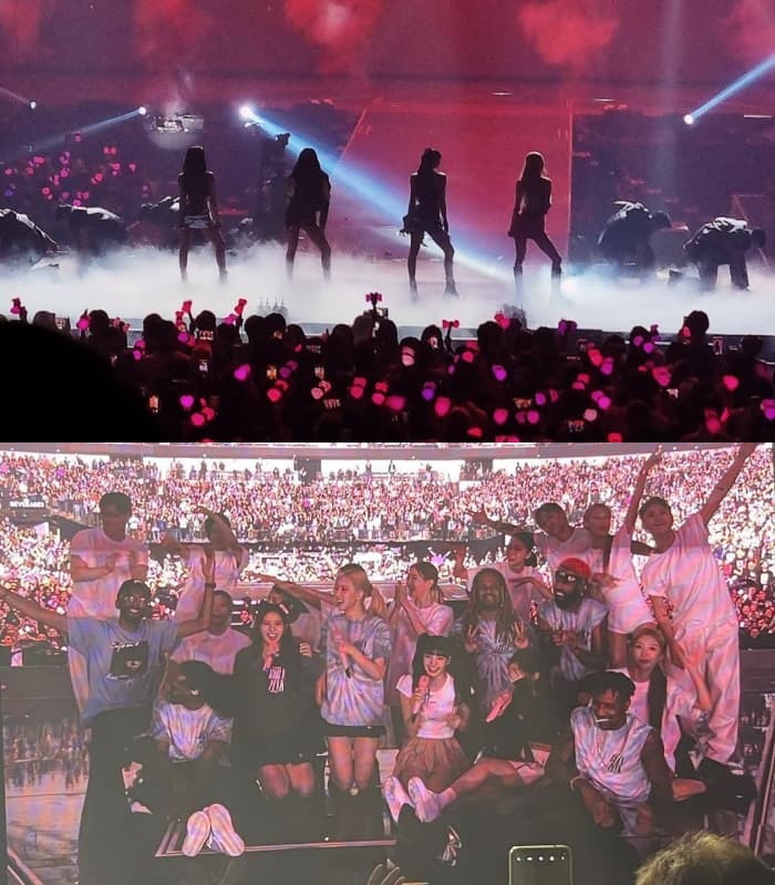  
Nhóm nhạc nữ nhà YG luôn "cháy" hết mình trên sân khấu vì người hâm mộ. (Ảnh: Twitter @BLACKPINKGLOBAL, Twitter @Iiliworld)