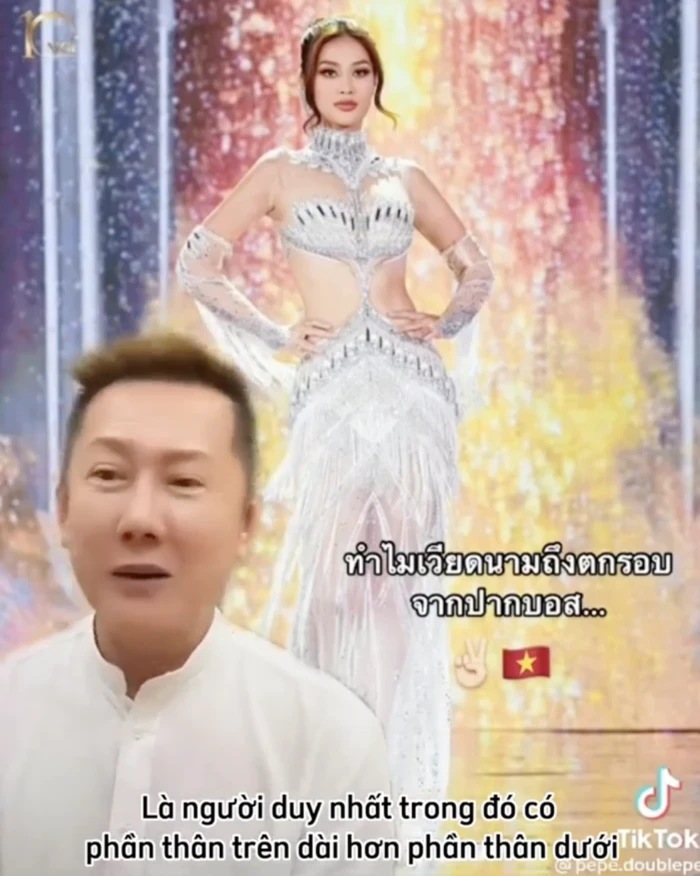 Mr. Nawat - Chủ tịch Miss Grand International nói vể lý do Thiên Ân outtop 10. (Ảnh: TikTok @pepe.doublepe) - Tin sao Viet - Tin tuc sao Viet - Scandal sao Viet - Tin tuc cua Sao - Tin cua Sao