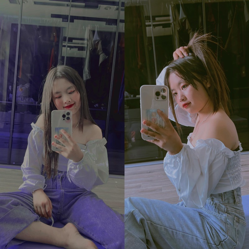 Cô bé gây bất ngờ bởi sự thay đổi trong cách ăn mặc. (Ảnh: FB Mua Thị Dua)