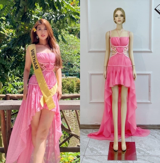 Thiên Ân có sự chuẩn bị chỉn chu về váy áo. (Ảnh: Facebook Đoàn Thiên Ân)