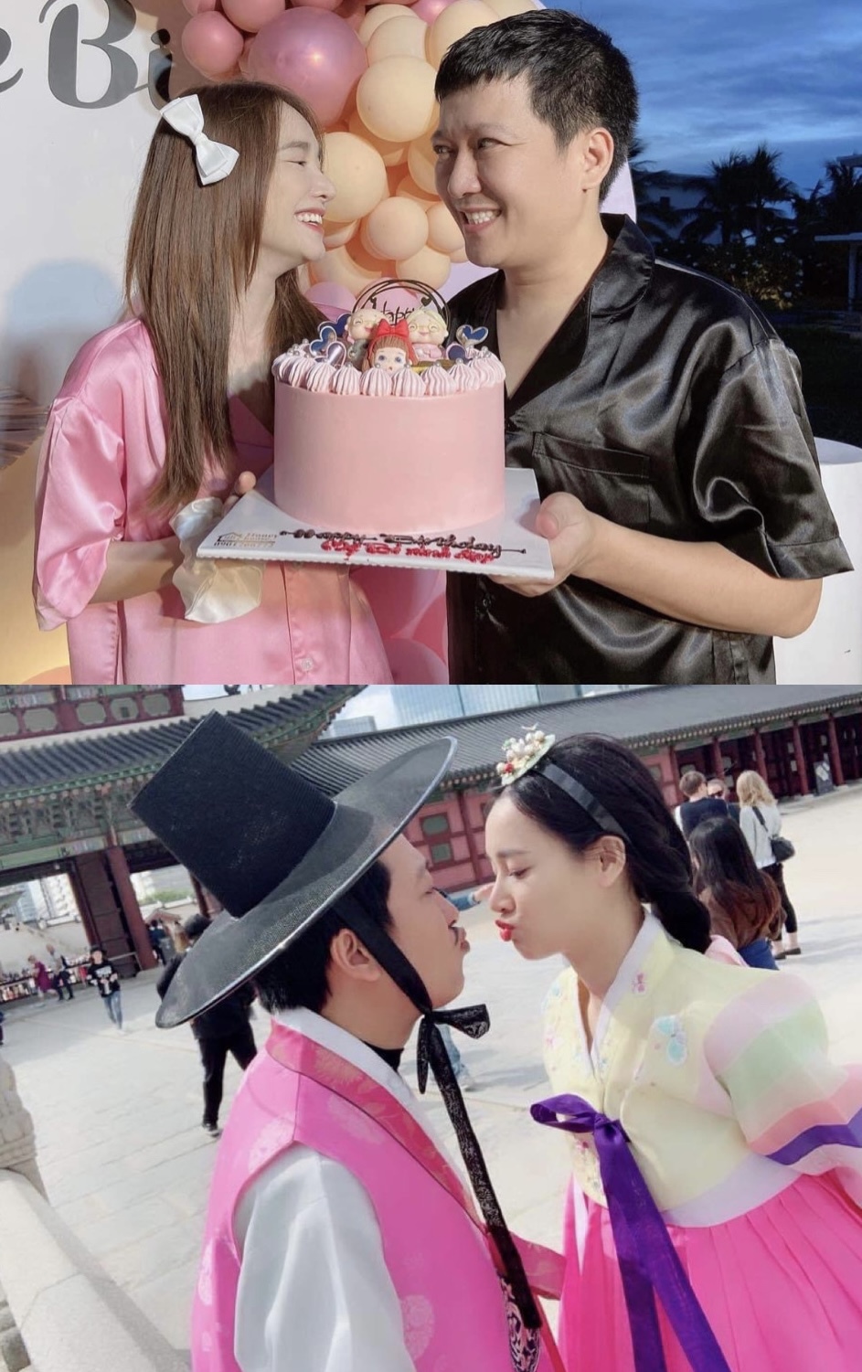  
Hai vợ chồng không ngần ngại thể hiện tình cảm ở chốn đông người. (Ảnh: FB Nabi Nhã Phương) - Tin sao Viet - Tin tuc sao Viet - Scandal sao Viet - Tin tuc cua Sao - Tin cua Sao