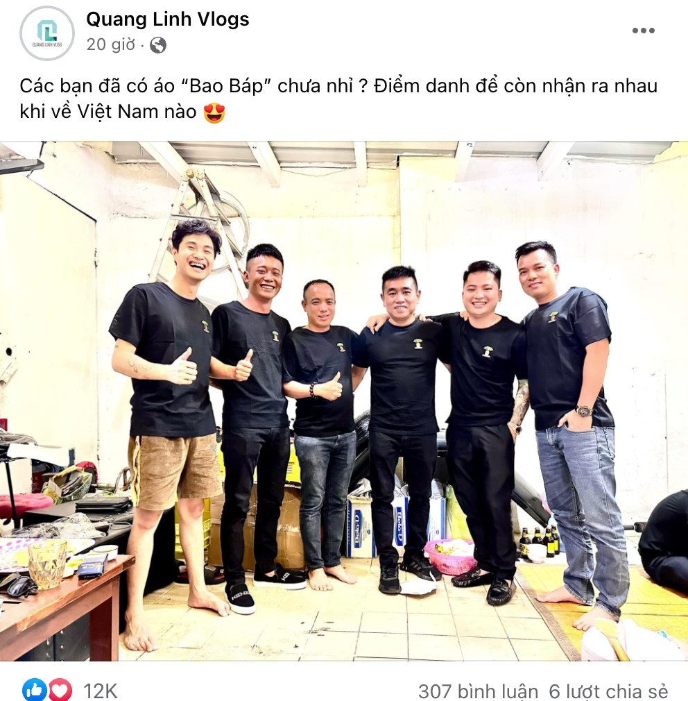  Anh chàng cũng có nhiều động thái nhắc đến quê nhà. (Ảnh: FB Quang Linh Vlogs) 