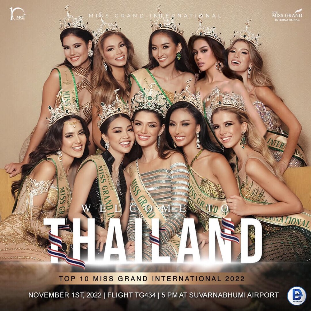 Lịch trình trở về này đã được công bố rõ ràng trên trang Facebook chính thức của cuộc thi nên đông đảo fan sắc đẹp tại Thái Lan đã xếp hàng từ sớm để chào đón các người đẹp đến với xứ sở Chùa Vàng. (Ảnh: FB Miss Grand International)