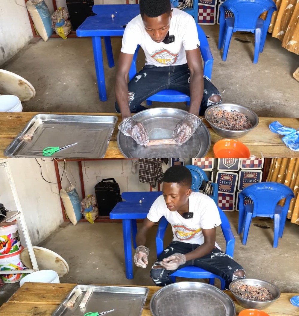  
Từng chiếc nem đẹp mắt được hoàn thành. (Ảnh: Chụp màn hình YouTube Lindo Vlogs)