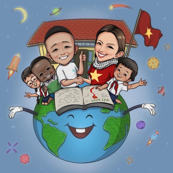  
Dự án xây trường học cho trẻ em vùng cao ở Việt Nam của Quang Linh và Thùy Tiên. (Ảnh: FB Quang Linh Vlog)